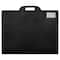 JAM Paper Black Thin Portfolio File Carry Cases with Handles Set